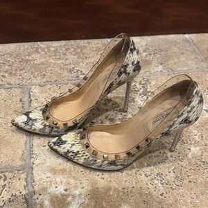 Valentino Studded Snake Print Heels
